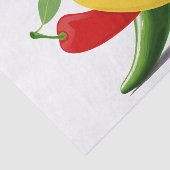 Rood Geel Groen Chili Peppers Thunder_Cove Tissuepapier (Detail)