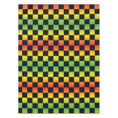 Rood Geel Groen Rasta Ombre Geruit Tafelkleed (Voorkant)