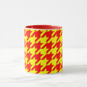 Rood Geel Houndstooth Design Mok (Midden)