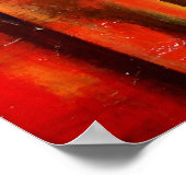Rood Geel Modern Abstract Schilderen Poster (Hoek)