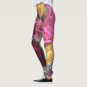 Rood geel roze roos Leggings (Links)