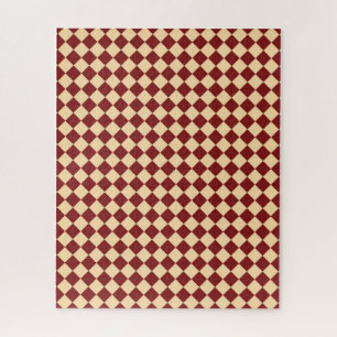 Rood Geel Schacherdiamantpatroon Legpuzzel