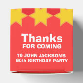 Rood geel sterpatroon partij of gebeurtenis gesche bedankdoosjes (Bovenkant)