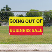 Rood geel uit de handel spandoek (Insitu)