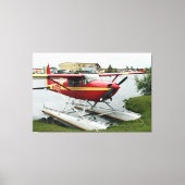 Rood & Geel Vloervliegtuig, Lake Hood, Alaska Canvas Afdruk (Voorkant)
