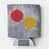 Rood Geel Zonnevlek Polka Dot Abstract Blikjeskoeler (Achterkant)