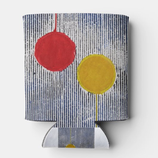 Rood Geel Zonnevlek Polka Dot Abstract Blikjeskoeler (Achterkant)