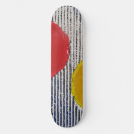 Rood Geel Zonnevlek Zwart Wit Strepen Skateboard