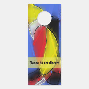 Rood, geel, zwart en blauw Abstract 8230-klep