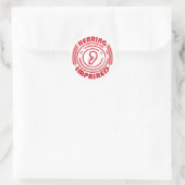 Rood - Gehoorstoornis Ronde Sticker (Tas)