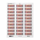 Rood gele Dahlia Adres label (Full Sheet)