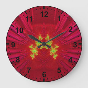 Rood gele fractal ~ grote klok