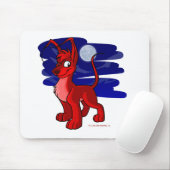 Rood Gelert per maanlicht Muismat (Met muis)