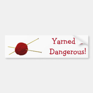 Rood gelooide en gevaarlijke Bumpersticker