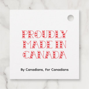 Rood gemaakt in Canada Bedankjes Labels