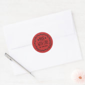 Rood gemaakt met liefde Classic Ronde Sticker (Envelop)