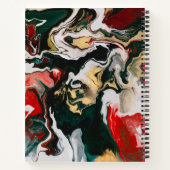 Rood gemarmerd design notitieboek (Achterkant)