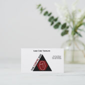 Rood Geoglyph Symbool Cosmic Egg Logo Visitekaartje (Staand voorkant)