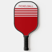 Rood Geometrisch Ontwerp Cool Pickleball Paddle (Voorkant)