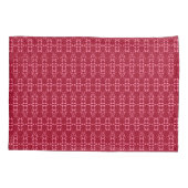Rood geometrisch ornament retro kussensloop (Achterkant)