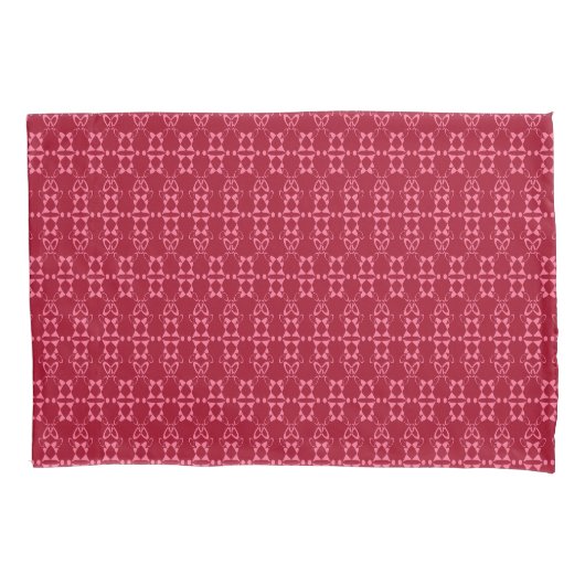 Rood geometrisch ornament retro kussensloop (Voorkant)