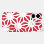 Rood geometrisch patroon Case-Mate iPhone case (Achterkant (horizontaal))
