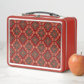 Rood geometrisch patroon / Indiase print (In situ)