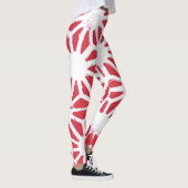 Rood geometrisch patroon leggings (Rechts)