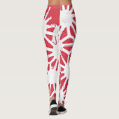 Rood geometrisch patroon leggings (Achterkant)