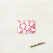 Rood geometrisch patroon post-it® notes (Op bureau)