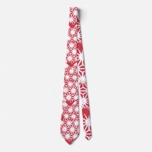 Rood geometrisch patroon stropdas