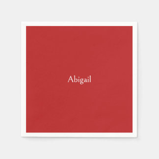 Rood gepersonaliseerd Baby shower Servet