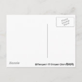 Rood geplakt afdrukken briefkaart (Achterkant)