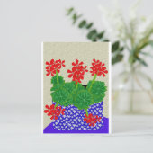 Rood geraniumBriefkaart Briefkaart (Staand voorkant)