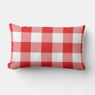 Rood geruit patroon kussen