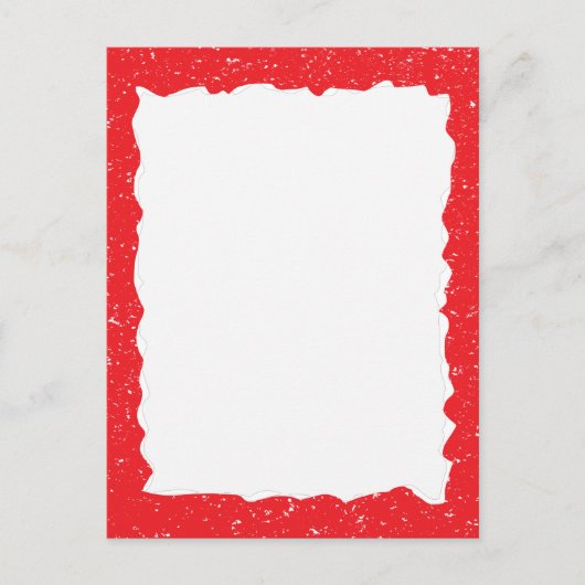 rood gescheurd papier aangepaste grens Sjabloon Briefkaart (Voorkant)