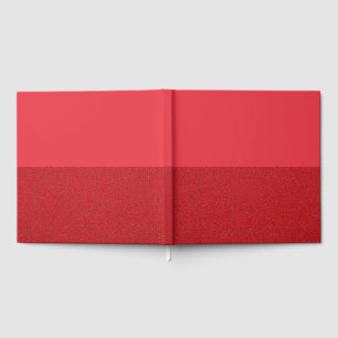 Rood Gesplitst Gastenboek met Aangepaste Textuur