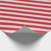 Rood gestreept kerstpatroon cadeaupapier (Hoek)