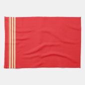 Rood + Gestreepte Afwerking Keuken Handdoek (Horizontaal)