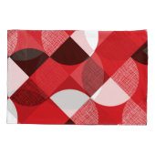 Rood gestructureerd diagonaal dynamisch patroon kussensloop (Achterkant)