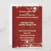 Rood getoold leder en uitnodiging tot weddenschapp (Voorkant)