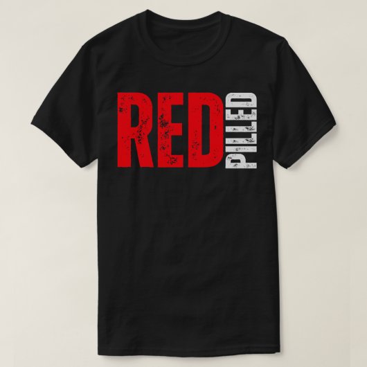 Rood gevuld t-shirt (Design voorkant)