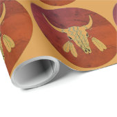 Rood Ghost Dance Buffalo matte wrappapier Cadeaupapier (Rol Hoek)