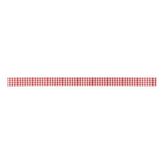 Rood Gingham Satijnen Lint (Voorkant)