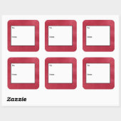 Rood Glas in lood Gift Label Stickers (Vel)