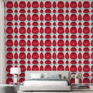 Rood Glas Klok Papergewicht Behang