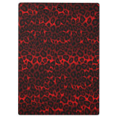 Rood glitter en luipvormig huidontwerp klembord (Achterkant)