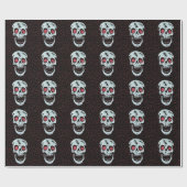 Rood glitter Eye Skull Cadeaupapier (Vlak)