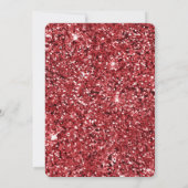 Rood glitter Sparkle Leopard Print Kaart (Achterkant)