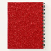 Rood glitter, sparkly, glitter achtergrond notitieboek (Achterkant)
